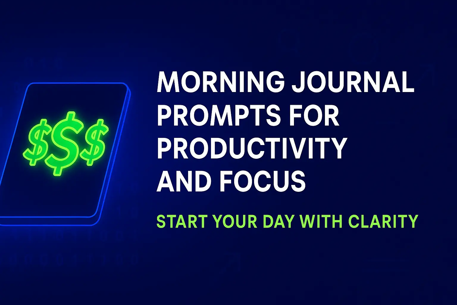 Morning Journal Prompts For Productivity And Focus: Start Your Day With ...