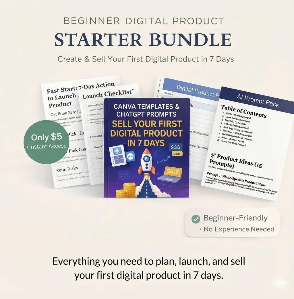 beginner digital product starter bundle