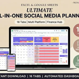 ALL-IN-ONE SOCIAL MEDIA PLANNER