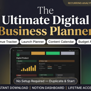 Digital Product Business Planner
