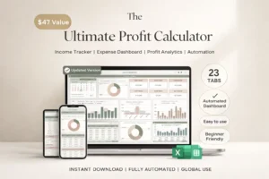 Profit Before You Build — digital product profit calculator spreadsheet screenshot