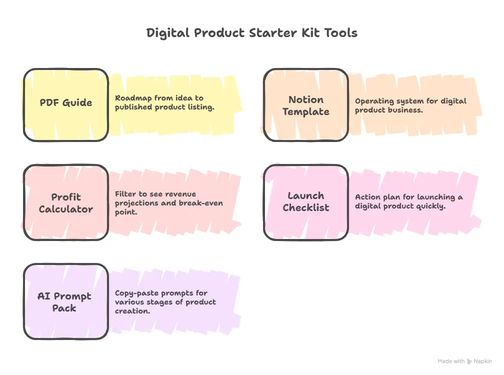 The 5 Tools Inside the Digital Product Starter Kit