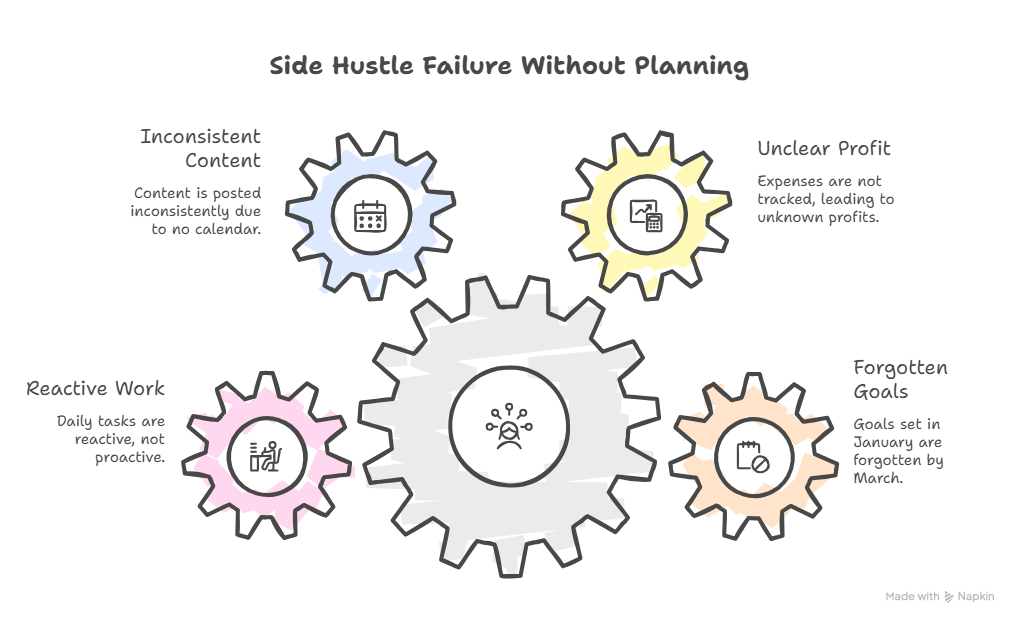 Why Do Most Side Hustles Fail Without a Planning System?